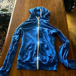 NIKE Zip Up Hoodie Blue